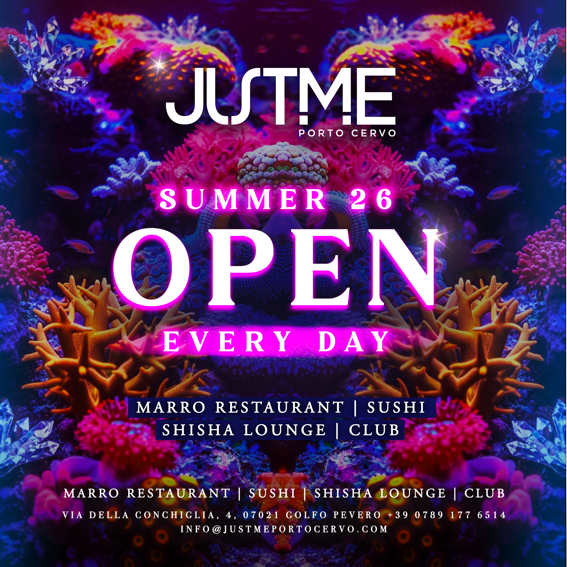 Justme Porto Cervo - Open Every Day