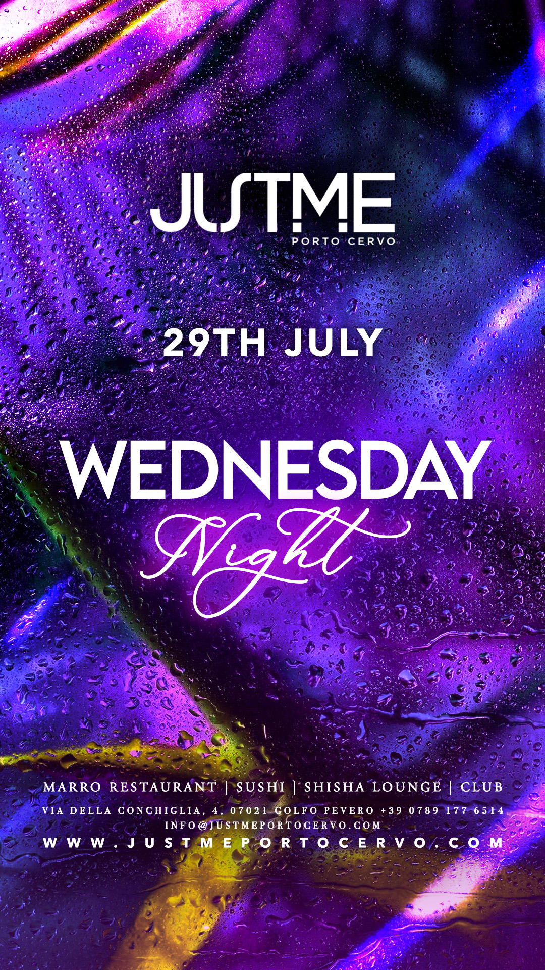 Justme Porto Cervo - Wednesdaynight - 29/07/2026