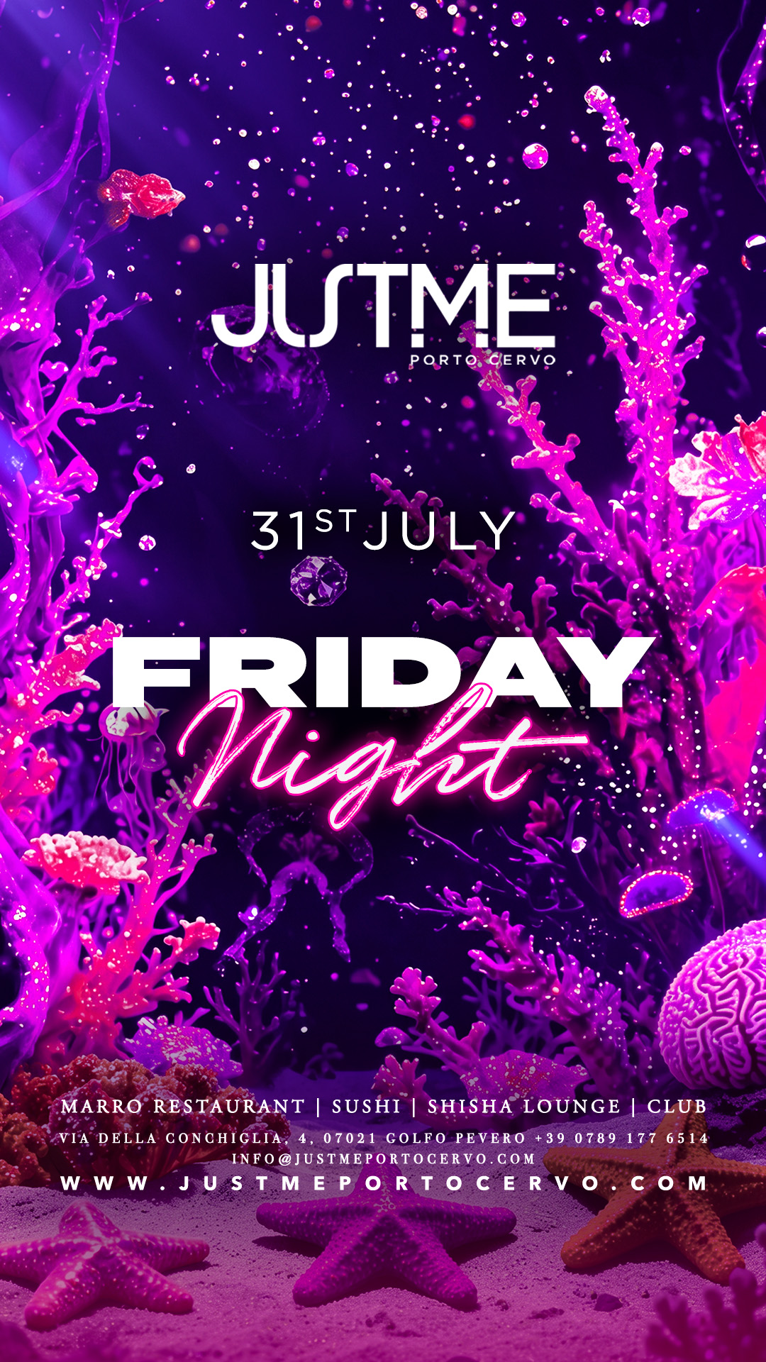 Justme Porto Cervo - Fridaynight - 31/07/2026
