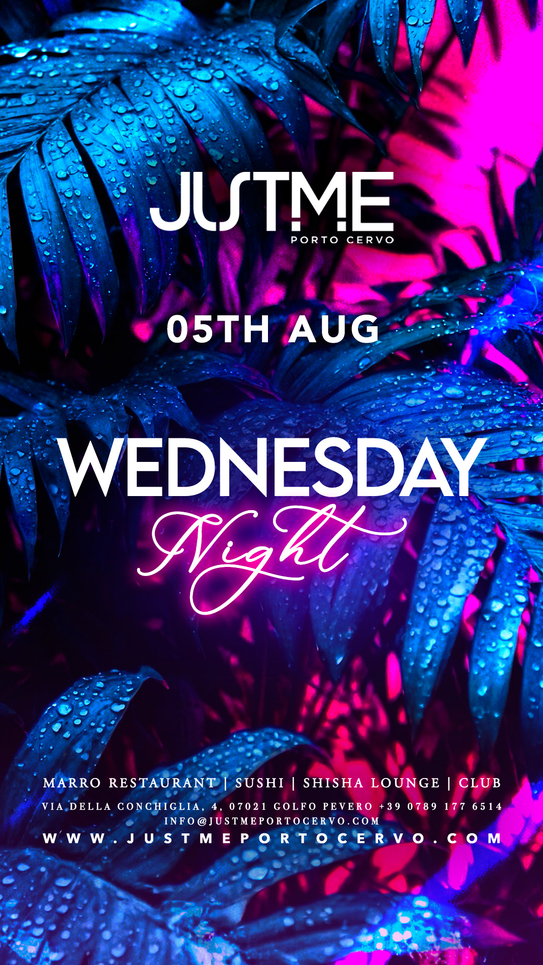 Justme Porto Cervo - Wednesdaynight - 05/08/2026