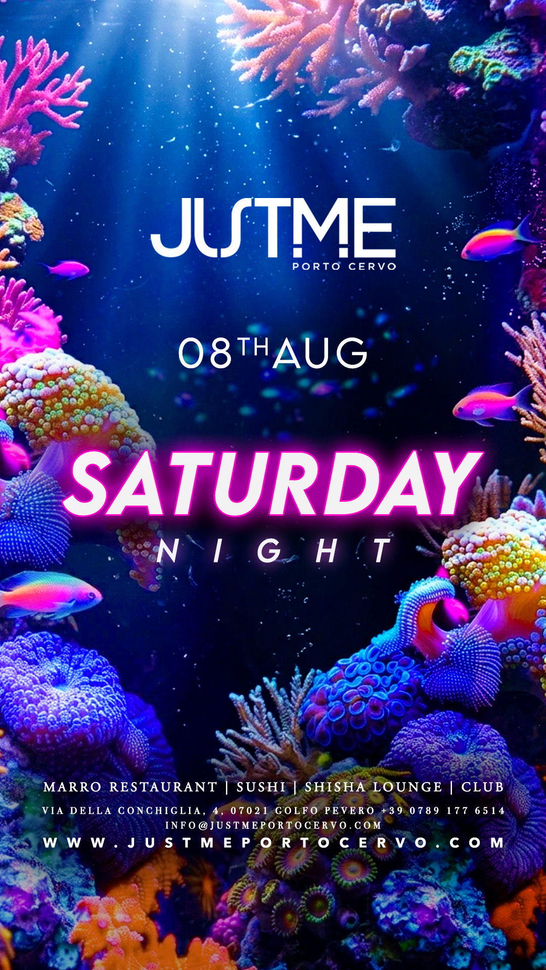 Justme Porto Cervo - Saturdaynight - 08/08/2026
