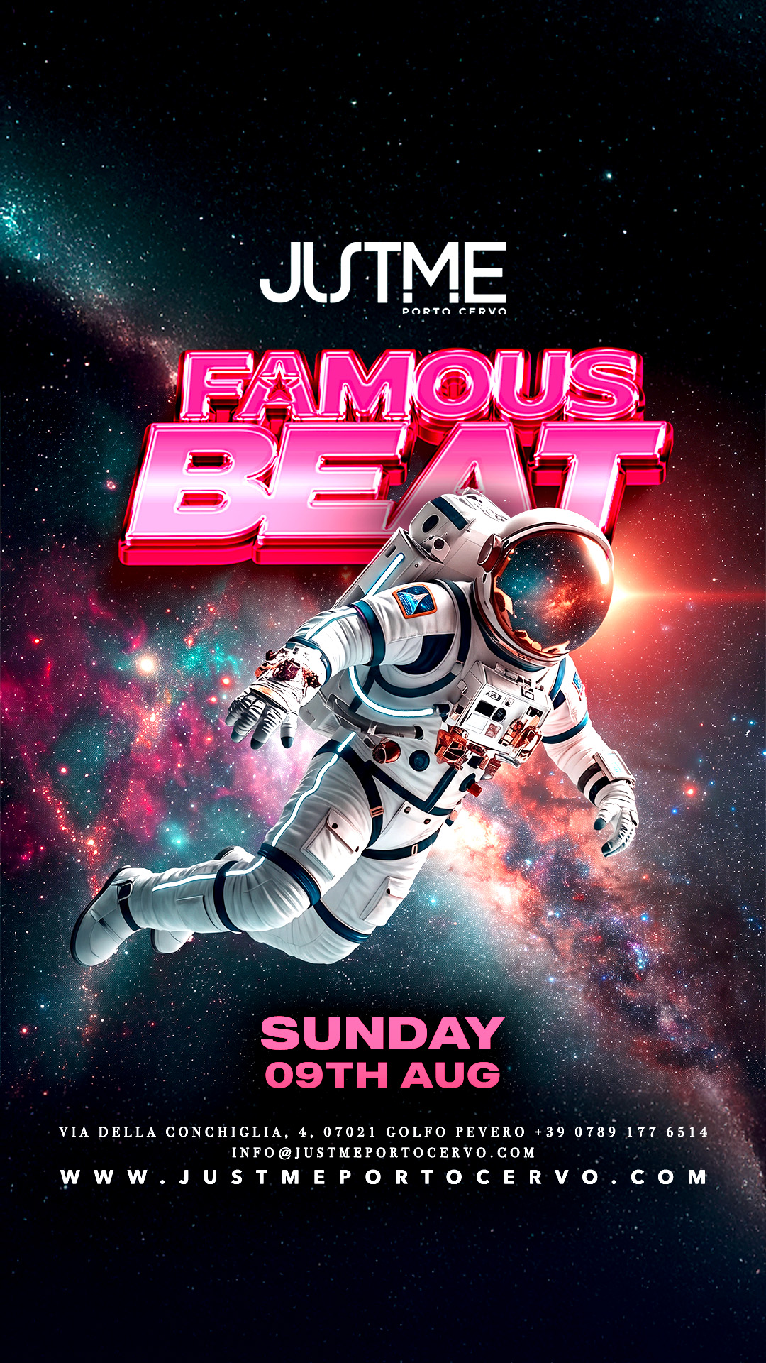 Justme Porto Cervo - Famousbeat - 09/08/2026